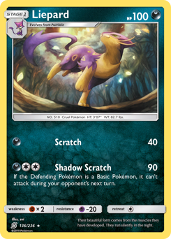 Liepard - Unified Minds - #136 - Pokemon TCG card