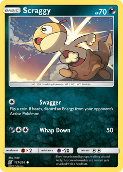 Scraggy - Unified Minds - #137 - Pokemon TCG card