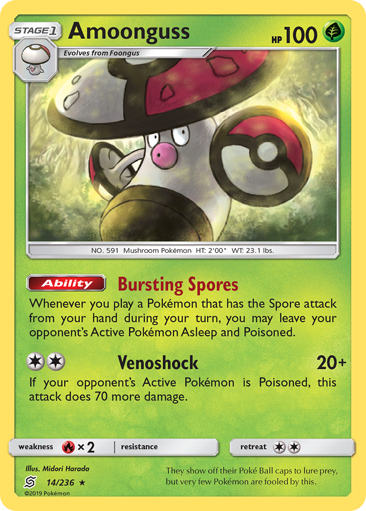 Amoonguss - Unified Minds - #14 - Pokemon TCG card
