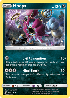 Hoopa #140 Hoopa - Unified Minds - #140 - Pokemon TCG card