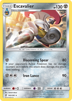 Escavalier #142 Escavalier - Unified Minds - #142 - Pokemon TCG card