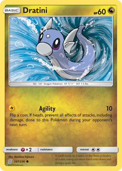 Dratini #147 Dratini - Unified Minds - #147 - Pokemon TCG card