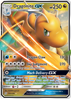Dragonite-GX #152 Dragonite-GX - Unified Minds - #152 - Pokemon TCG card