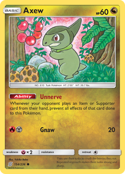 Axew #154 Axew - Unified Minds - #154 - Pokemon TCG card