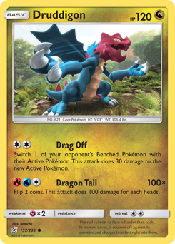 Druddigon - Unified Minds - #157 - Pokemon TCG card