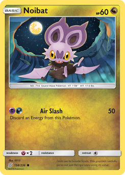 Noibat #158 Noibat - Unified Minds - #158 - Pokemon TCG card
