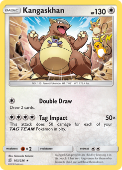 Kangaskhan #163 Kangaskhan - Unified Minds - #163 - Pokemon TCG card