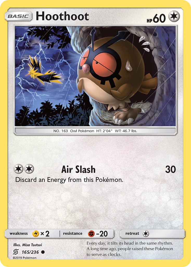 Hoothoot - Unified Minds - #165 - Pokemon TCG card