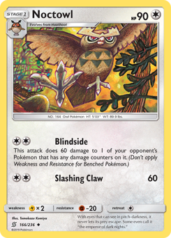 Noctowl #166 Noctowl - Unified Minds - #166 - Pokemon TCG card