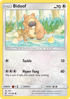 Bidoof - Unified Minds - #171 - Pokemon TCG card
