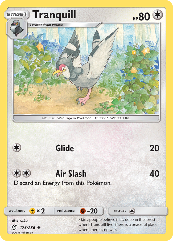 Tranquill - Unified Minds - #175 - Pokemon TCG card