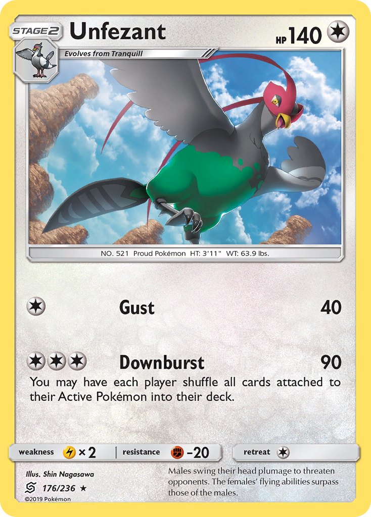 Unfezant - Unified Minds - #176 - Pokemon TCG card