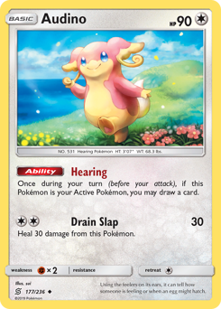 Audino #177 Audino - Unified Minds - #177 - Pokemon TCG card