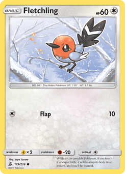 Fletchling - Unified Minds - #179 - Pokemon TCG card