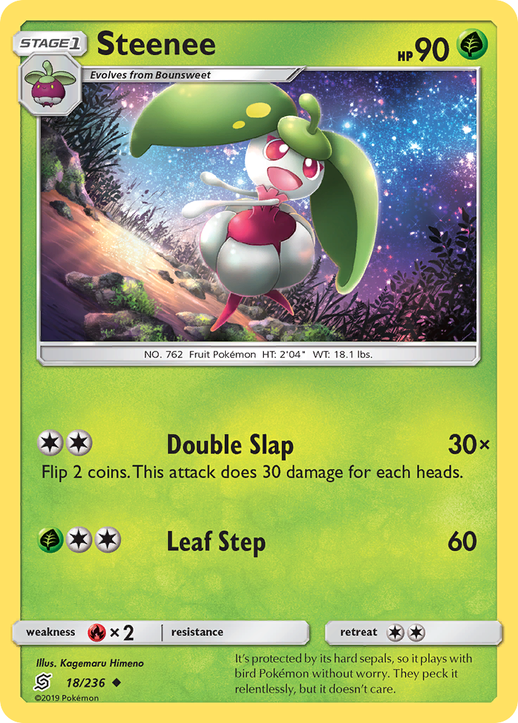 Steenee - Unified Minds - #18 - Pokemon TCG card
