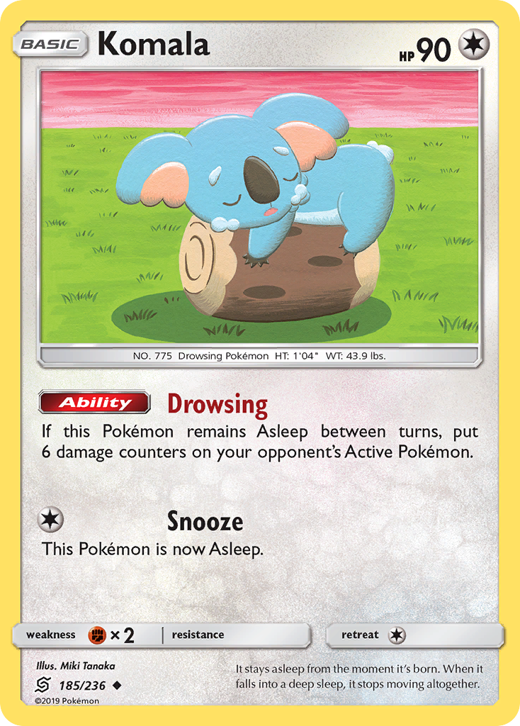 Komala - Unified Minds - #185 - Pokemon TCG card