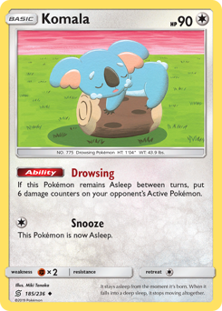 Komala - Unified Minds - #185 - Pokemon TCG card