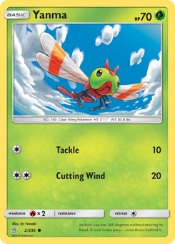 Yanma - Unified Minds - #2 - Pokemon TCG card