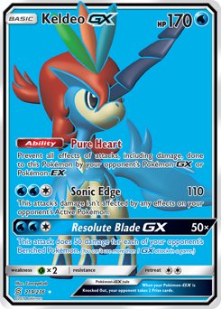 Keldeo-GX - Unified Minds - #219 - Pokemon TCG card