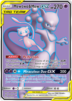 Mewtwo & Mew-GX - Unified Minds - #222 - Pokemon TCG card