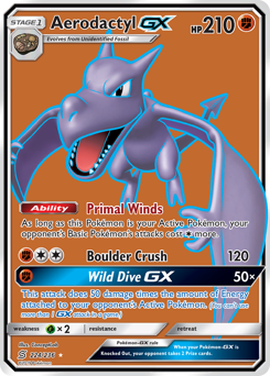 Aerodactyl-GX - Unified Minds - #224 - Pokemon TCG card