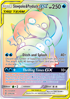 Slowpoke & Psyduck-GX #239 Slowpoke & Psyduck-GX - Unified Minds - #239 - Pokemon TCG card