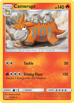 Camerupt - Unified Minds - #24 - Pokemon TCG card