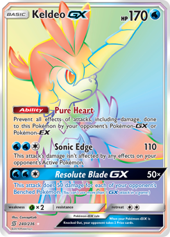 Keldeo-GX - Unified Minds - #240 - Pokemon TCG card