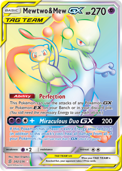 Mewtwo & Mew-GX - Unified Minds - #242 - Pokemon TCG card