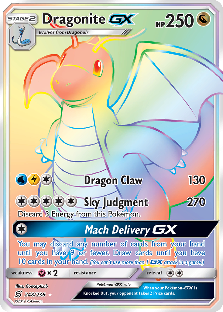 Dragonite-GX - Unified Minds - #248 - Pokemon TCG card