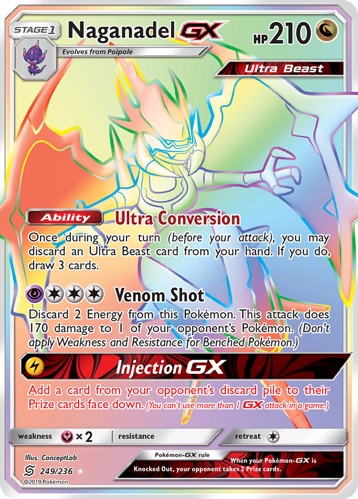 Naganadel-GX - Unified Minds - #249 - Pokemon TCG card