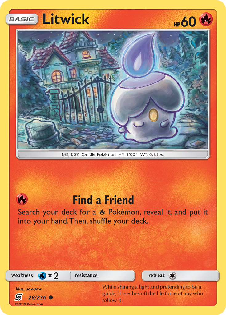 Litwick - Unified Minds - #28 - Pokemon TCG card