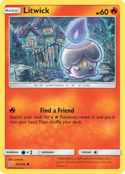 Litwick #28 Litwick - Unified Minds - #28 - Pokemon TCG card