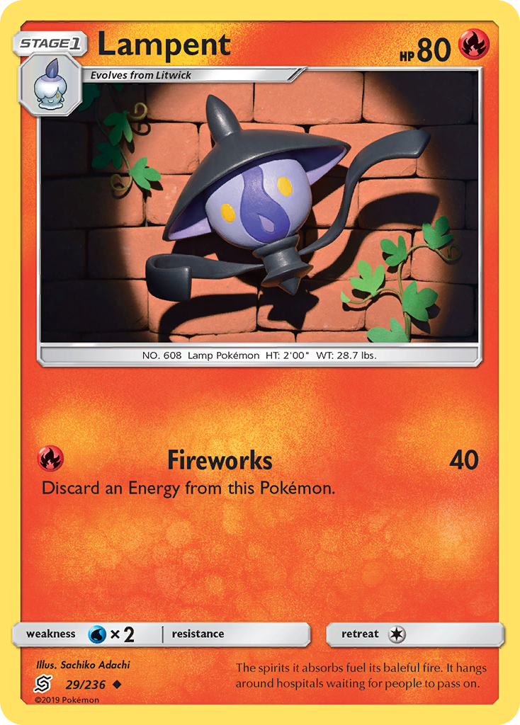 Lampent - Unified Minds - #29 - Pokemon TCG card