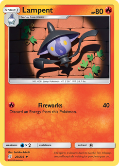 Lampent #29 Lampent - Unified Minds - #29 - Pokemon TCG card