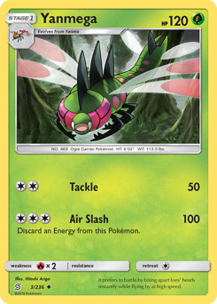 Yanmega - Unified Minds - #3 - Pokemon TCG card