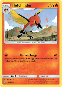 Fletchinder - Unified Minds - #31 - Pokemon TCG card
