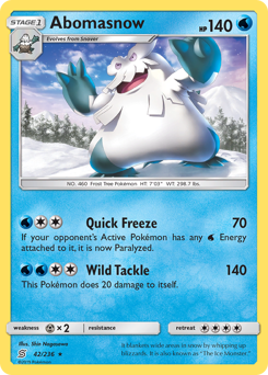 Abomasnow - Unified Minds - #42 - Pokemon TCG card