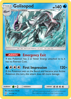 Golisopod - Unified Minds - #51 - Pokemon TCG card