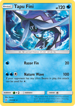 Tapu Fini #53 Tapu Fini - Unified Minds - #53 - Pokemon TCG card
