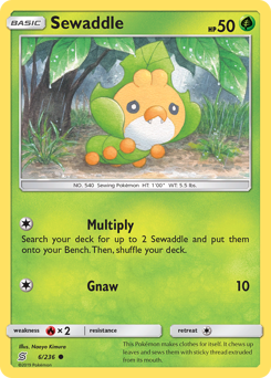 Sewaddle - Unified Minds - #6 - Pokemon TCG card