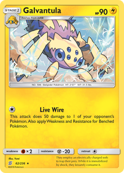Galvantula #62 Galvantula - Unified Minds - #62 - Pokemon TCG card