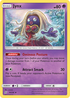 Jynx #76 Jynx - Unified Minds - #76 - Pokemon TCG card