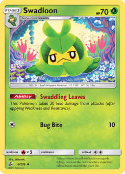 Swadloon - Unified Minds - #8 - Pokemon TCG card