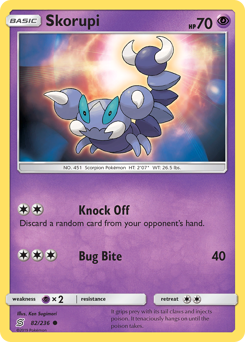 Skorupi #82 Skorupi - Unified Minds - #82 - Pokemon TCG card