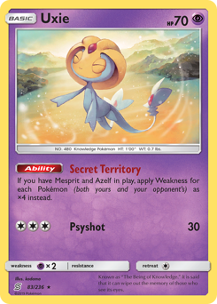 Uxie #83 Uxie - Unified Minds - #83 - Pokemon TCG card