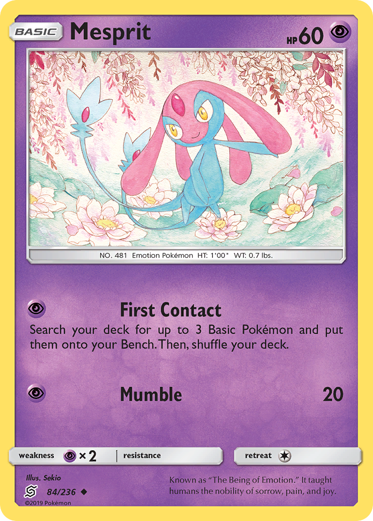 Mesprit - Unified Minds - #84 - Pokemon TCG card