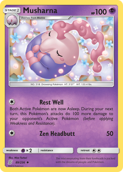 Musharna #89 Musharna - Unified Minds - #89 - Pokemon TCG card