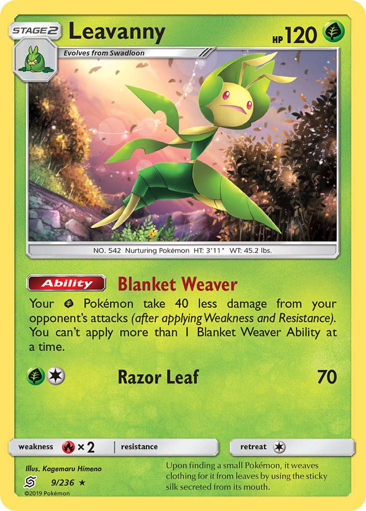 Leavanny - Unified Minds - #9 - Pokemon TCG card