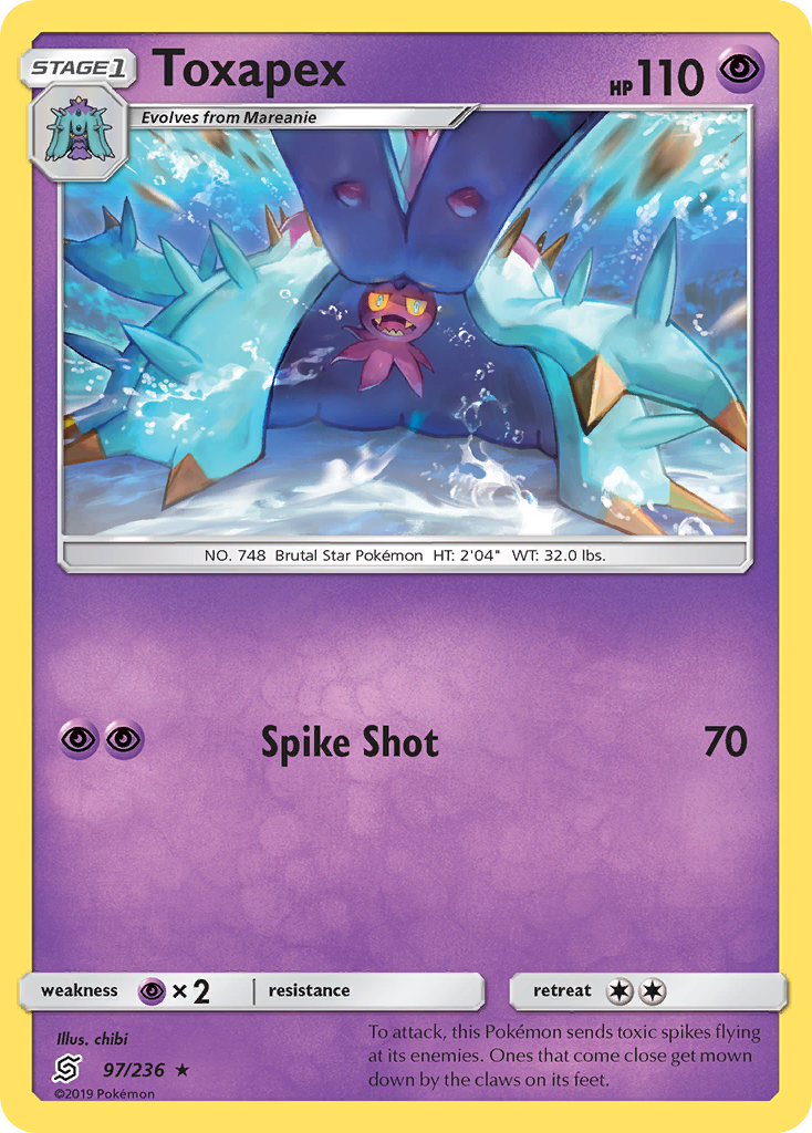 Toxapex - Unified Minds - #97 - Pokemon TCG card